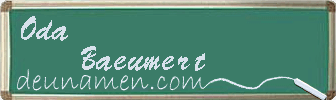 Oda Baeumert Visitenkarte